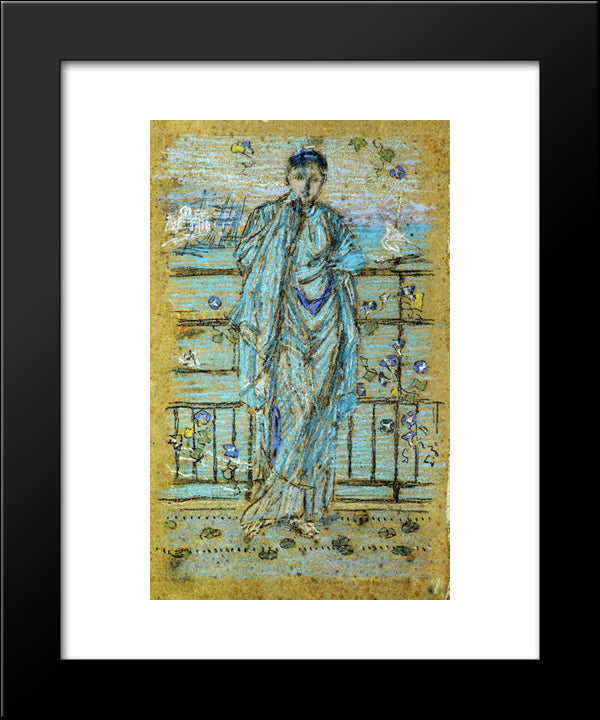 Morning Glories 20x24 Black Modern Wood Framed Art Print Poster by Whistler, James McNeill