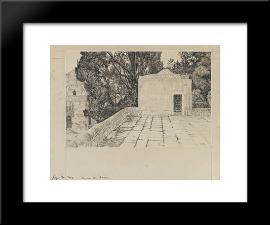 A Corner Of The Haram 20x24 Black Modern Wood Framed Art Print Poster by Tissot, James