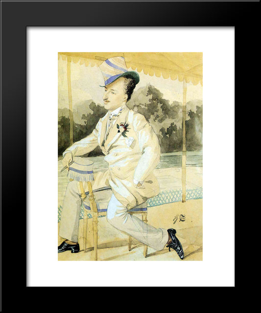 A Dandy 20x24 Black Modern Wood Framed Art Print Poster by Tissot, James