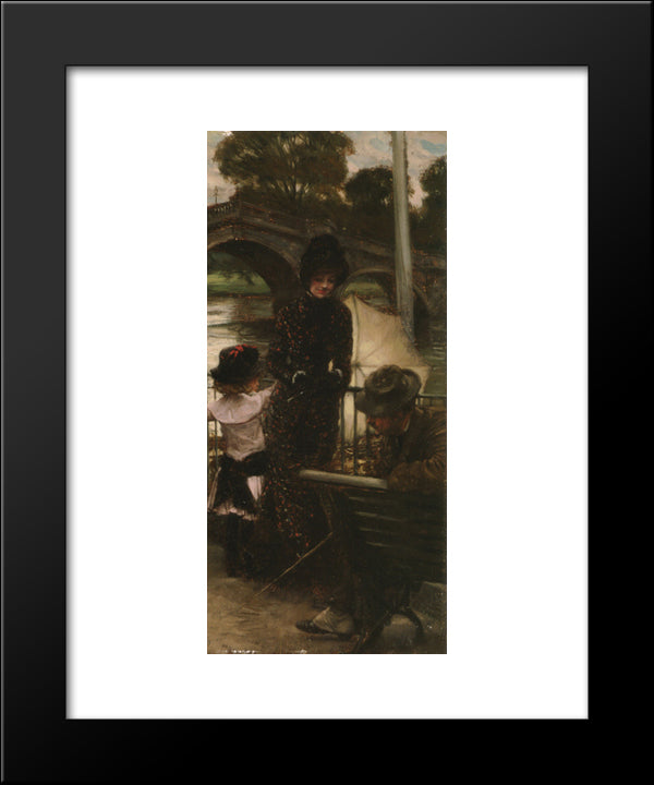 A Declaration Of Love 20x24 Black Modern Wood Framed Art Print Poster by Tissot, James