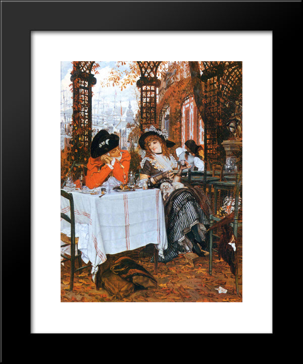 A Luncheon 20x24 Black Modern Wood Framed Art Print Poster by Tissot, James