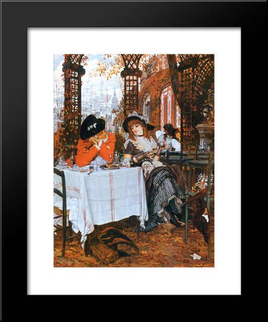 A Luncheon 20x24 Black Modern Wood Framed Art Print Poster by Tissot, James
