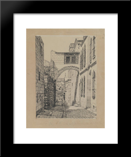 A Part Of The Ancient Arch Called Ecce Homo 20x24 Black Modern Wood Framed Art Print Poster by Tissot, James