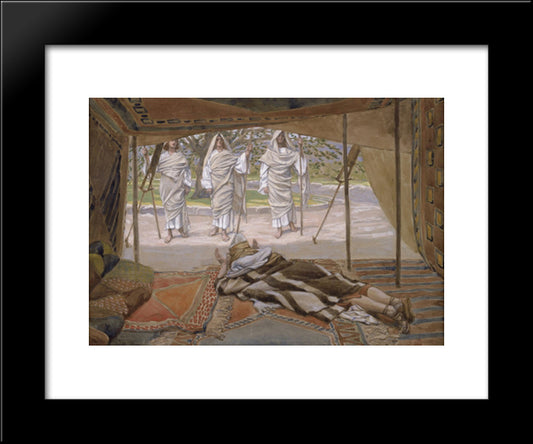 Abraham And The Three Angels 20x24 Black Modern Wood Framed Art Print Poster by Tissot, James