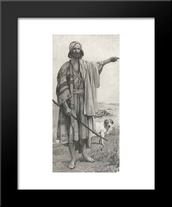 Amos 20x24 Black Modern Wood Framed Art Print Poster by Tissot, James