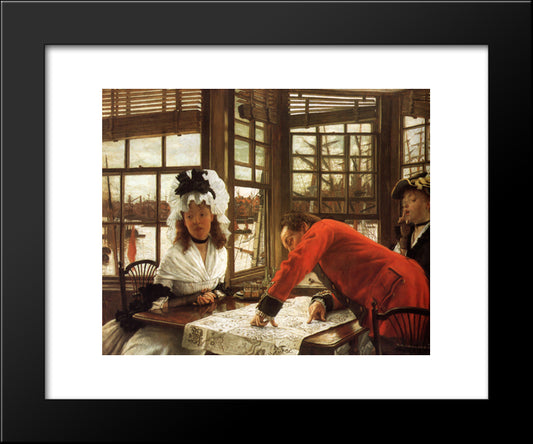 An Interesting Story 20x24 Black Modern Wood Framed Art Print Poster by Tissot, James