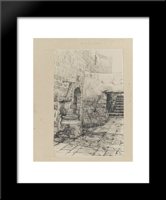 An Old Cistern 20x24 Black Modern Wood Framed Art Print Poster by Tissot, James