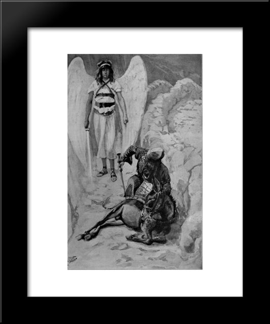 Balaam And The Ass, As In Numbers 20x24 Black Modern Wood Framed Art Print Poster by Tissot, James