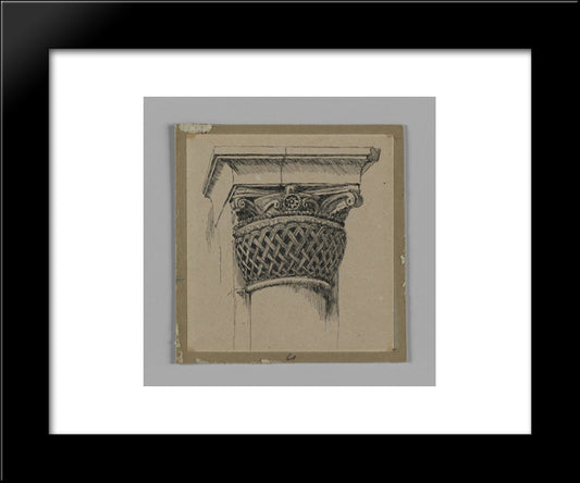 Capital From The Mosque Of El Aksa 20x24 Black Modern Wood Framed Art Print Poster by Tissot, James
