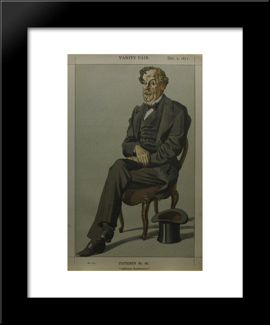 Caricature Of Alexander Baillie Cochrane M.P. 20x24 Black Modern Wood Framed Art Print Poster by Tissot, James