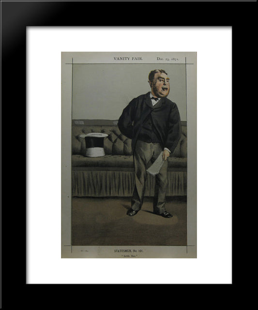 Caricature Of George Cavendish Bentinck 20x24 Black Modern Wood Framed Art Print Poster by Tissot, James