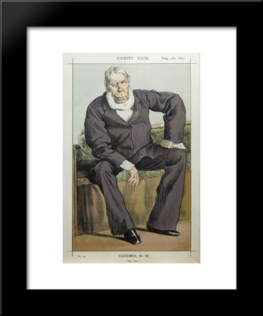 Caricature Of George William Pierrepont Bentinck M.P. 20x24 Black Modern Wood Framed Art Print Poster by Tissot, James