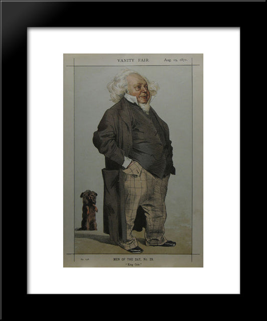 Caricature Of Henry Cole 20x24 Black Modern Wood Framed Art Print Poster by Tissot, James