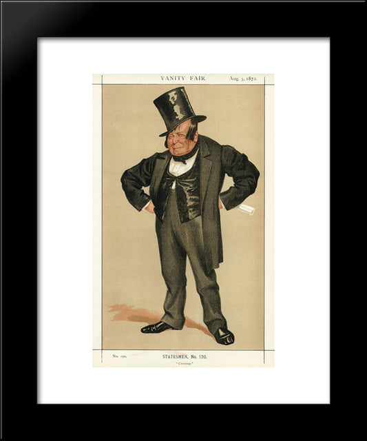 Caricature Of James Delahunty M.P. 20x24 Black Modern Wood Framed Art Print Poster by Tissot, James