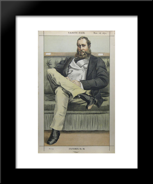 Caricature Of Lionel Dawson Damer M.P. 20x24 Black Modern Wood Framed Art Print Poster by Tissot, James