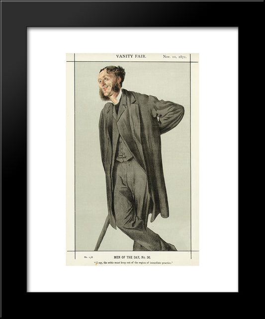 Caricature Of Matthew Arnold 20x24 Black Modern Wood Framed Art Print Poster by Tissot, James