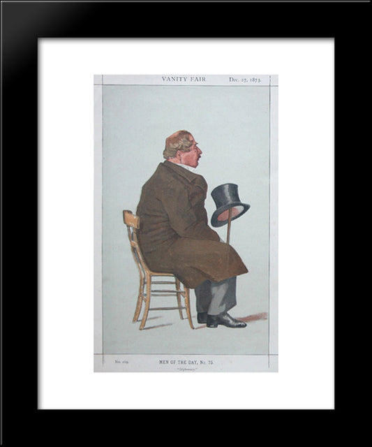 Caricature Of Percy William Doyle C.B. 20x24 Black Modern Wood Framed Art Print Poster by Tissot, James