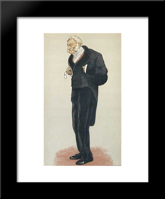 Caricature Of William Bathurst, 5Th Earl Bathurst 20x24 Black Modern Wood Framed Art Print Poster by Tissot, James