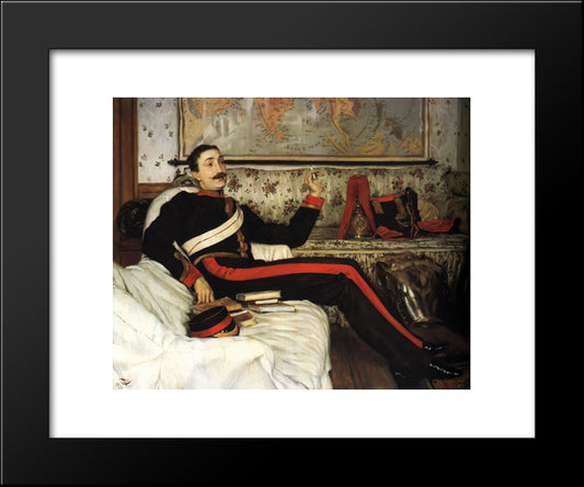 Colonel Frederick Gustavus Barnaby 20x24 Black Modern Wood Framed Art Print Poster by Tissot, James