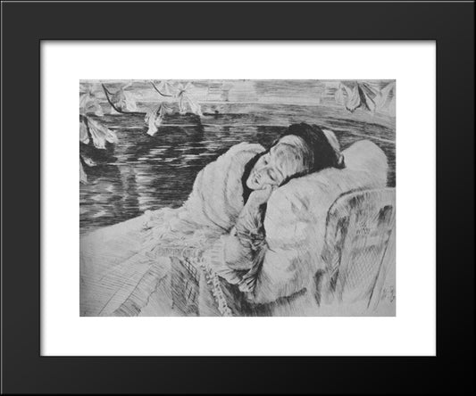 Convalescence 20x24 Black Modern Wood Framed Art Print Poster by Tissot, James