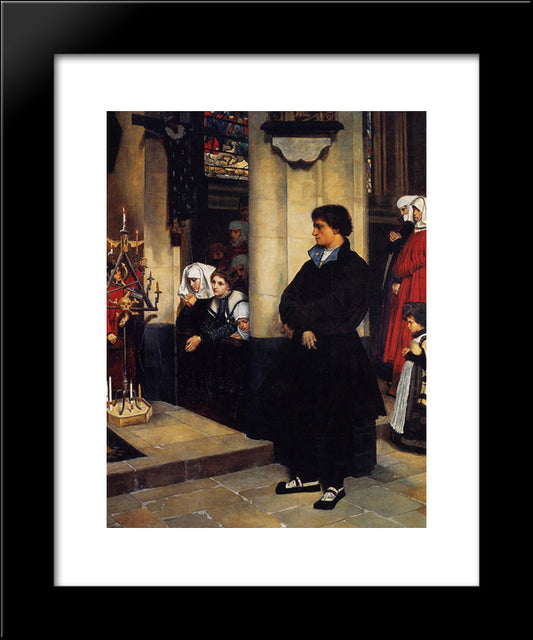 During The Service 20x24 Black Modern Wood Framed Art Print Poster by Tissot, James