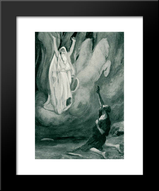 Elijah Carried Away Into Heaven By A Chariot Of Fire 20x24 Black Modern Wood Framed Art Print Poster by Tissot, James