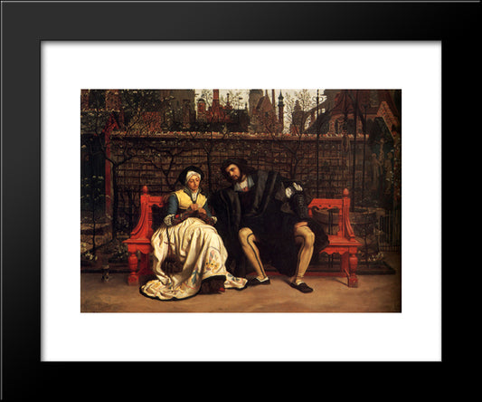 Faust And Marguerite In The Garden 20x24 Black Modern Wood Framed Art Print Poster by Tissot, James