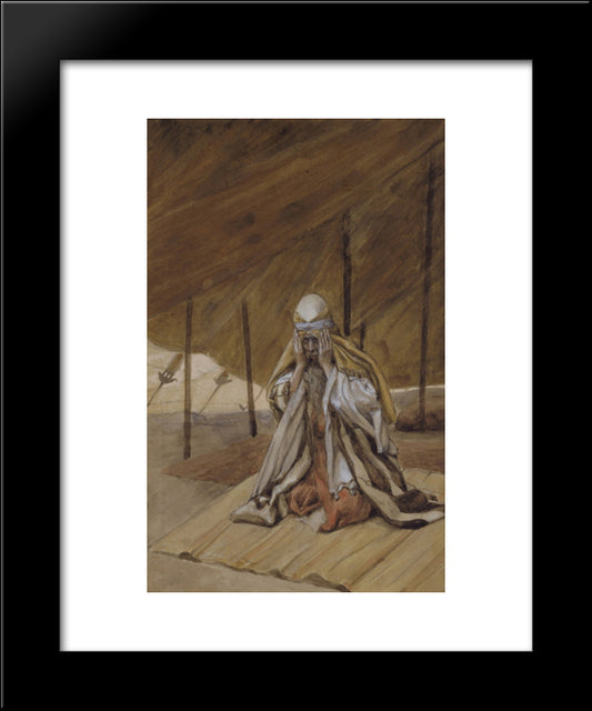 God Renews His Promises To Abraham 20x24 Black Modern Wood Framed Art Print Poster by Tissot, James