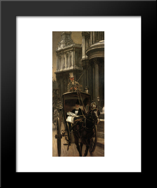 Going To Business 20x24 Black Modern Wood Framed Art Print Poster by Tissot, James