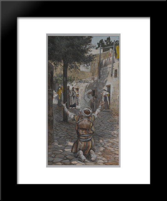 Healing Of The Lepers At Capernaum 20x24 Black Modern Wood Framed Art Print Poster by Tissot, James