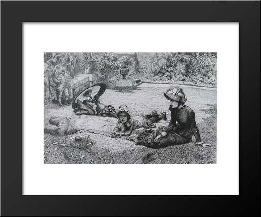 In Full Sun 20x24 Black Modern Wood Framed Art Print Poster by Tissot, James