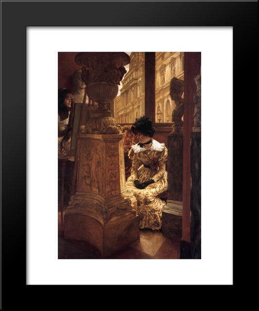 In The Louvre 20x24 Black Modern Wood Framed Art Print Poster by Tissot, James