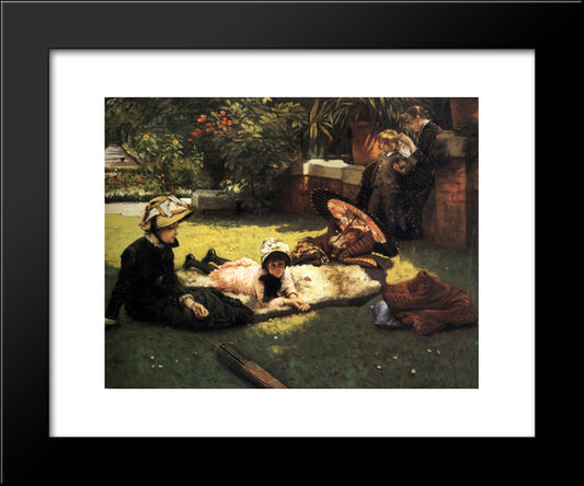 In The Sunshine 20x24 Black Modern Wood Framed Art Print Poster by Tissot, James