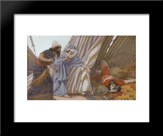 Jael Shows To Barak, Sisera Lying Dead 20x24 Black Modern Wood Framed Art Print Poster by Tissot, James