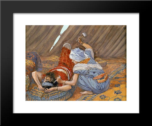 Jael Smote Sisera, And Slew Him 20x24 Black Modern Wood Framed Art Print Poster by Tissot, James