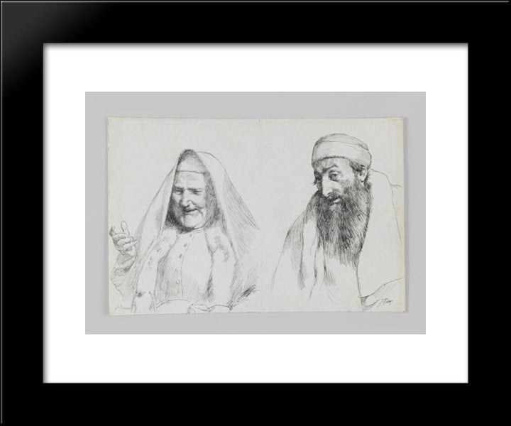 Jew And Jewess, Illustration From 'The Life Of Our Lord Jesus Christ' 20x24 Black Modern Wood Framed Art Print Poster by Tissot, James