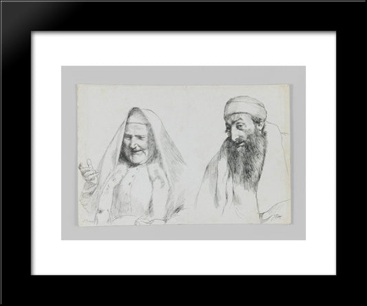 Jew And Jewess, Illustration From 'The Life Of Our Lord Jesus Christ' 20x24 Black Modern Wood Framed Art Print Poster by Tissot, James