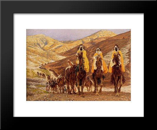 Journey Of The Magi 20x24 Black Modern Wood Framed Art Print Poster by Tissot, James