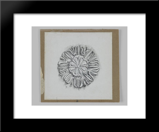 Judaic Ornament (Rosette) 20x24 Black Modern Wood Framed Art Print Poster by Tissot, James