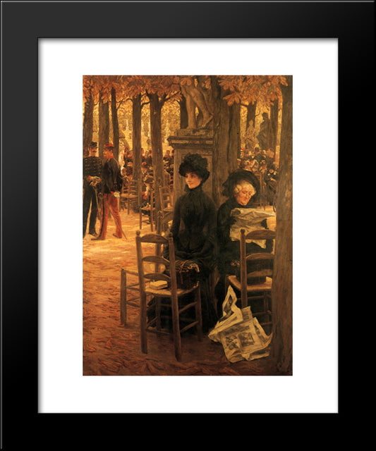 Letter With Hats 20x24 Black Modern Wood Framed Art Print Poster by Tissot, James