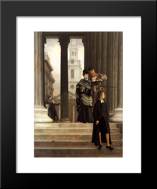 London Visitors 20x24 Black Modern Wood Framed Art Print Poster by Tissot, James