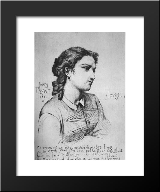 Louise 20x24 Black Modern Wood Framed Art Print Poster by Tissot, James