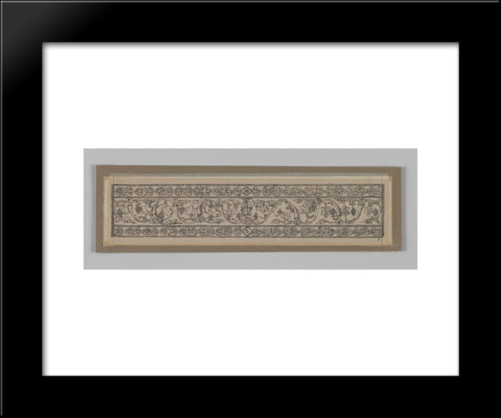 Metal Ornament Taken From The Mosque Of Es-Sakra, From 'The Life Of Our Lord Jesus Christ' 20x24 Black Modern Wood Framed Art Print Poster by Tissot, James
