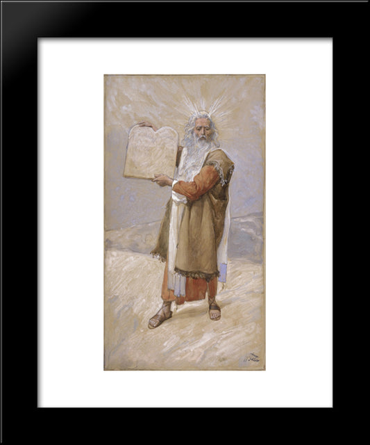 Moses And The Ten Commandments 20x24 Black Modern Wood Framed Art Print Poster by Tissot, James