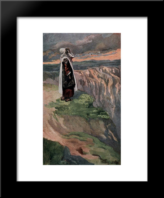 Moses Sees The Promised Land From Afar 20x24 Black Modern Wood Framed Art Print Poster by Tissot, James