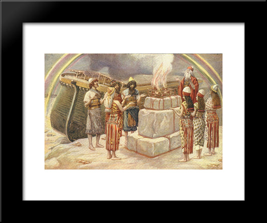 Noah'S Sacrifice 20x24 Black Modern Wood Framed Art Print Poster by Tissot, James