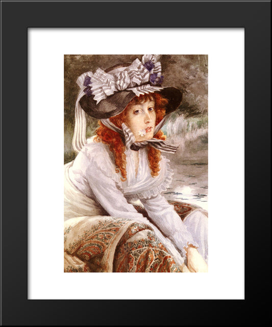 On The River 20x24 Black Modern Wood Framed Art Print Poster by Tissot, James