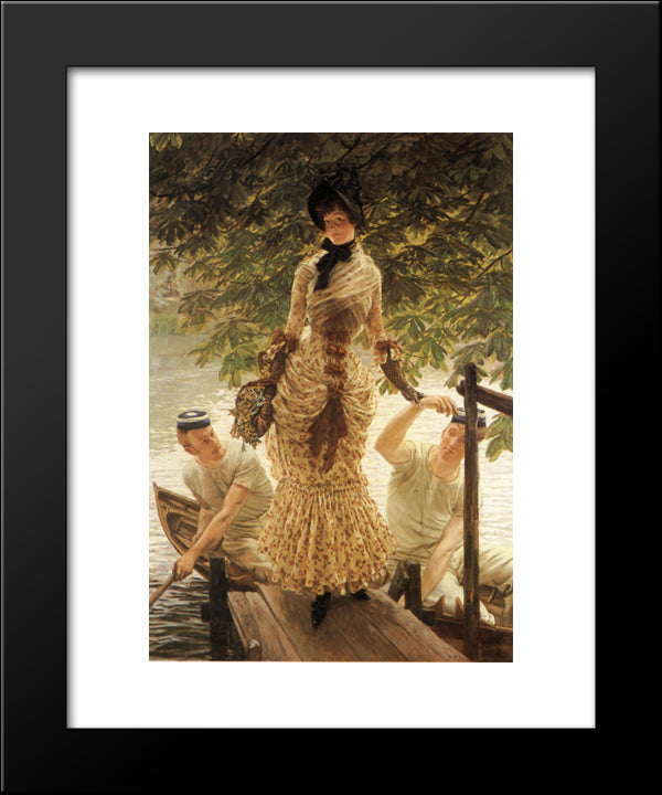 On The Thames 20x24 Black Modern Wood Framed Art Print Poster by Tissot, James