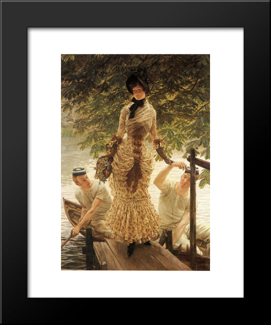 On The Thames 20x24 Black Modern Wood Framed Art Print Poster by Tissot, James