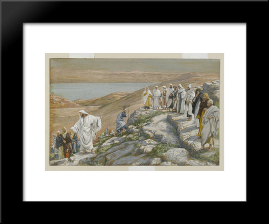 Ordaining Of The Twelve Apostles 20x24 Black Modern Wood Framed Art Print Poster by Tissot, James